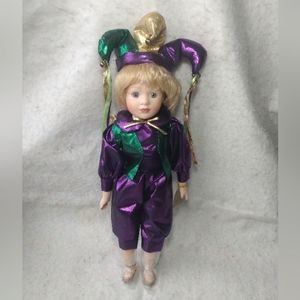 June's Creations Mardi Gras Jester Doll